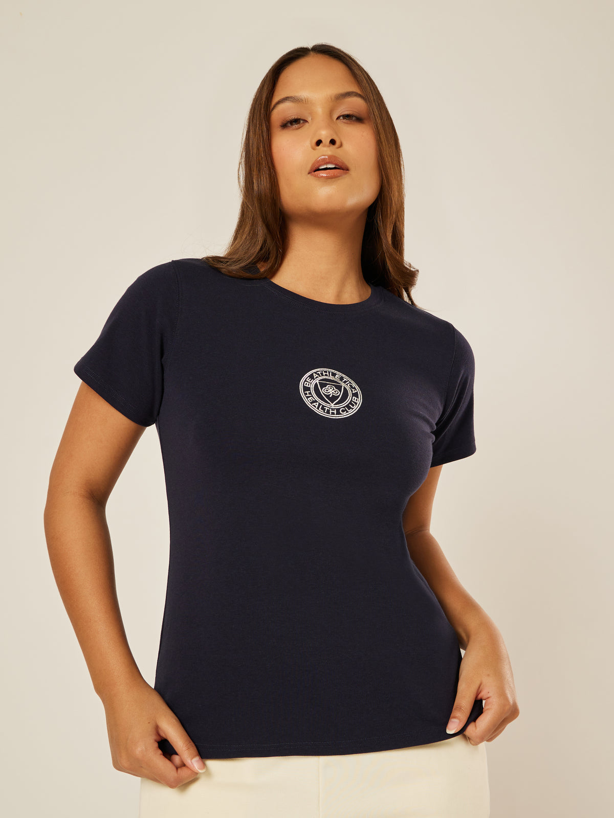 Be Athletica Health Club Tee - Midnight | Beathletica Activewear