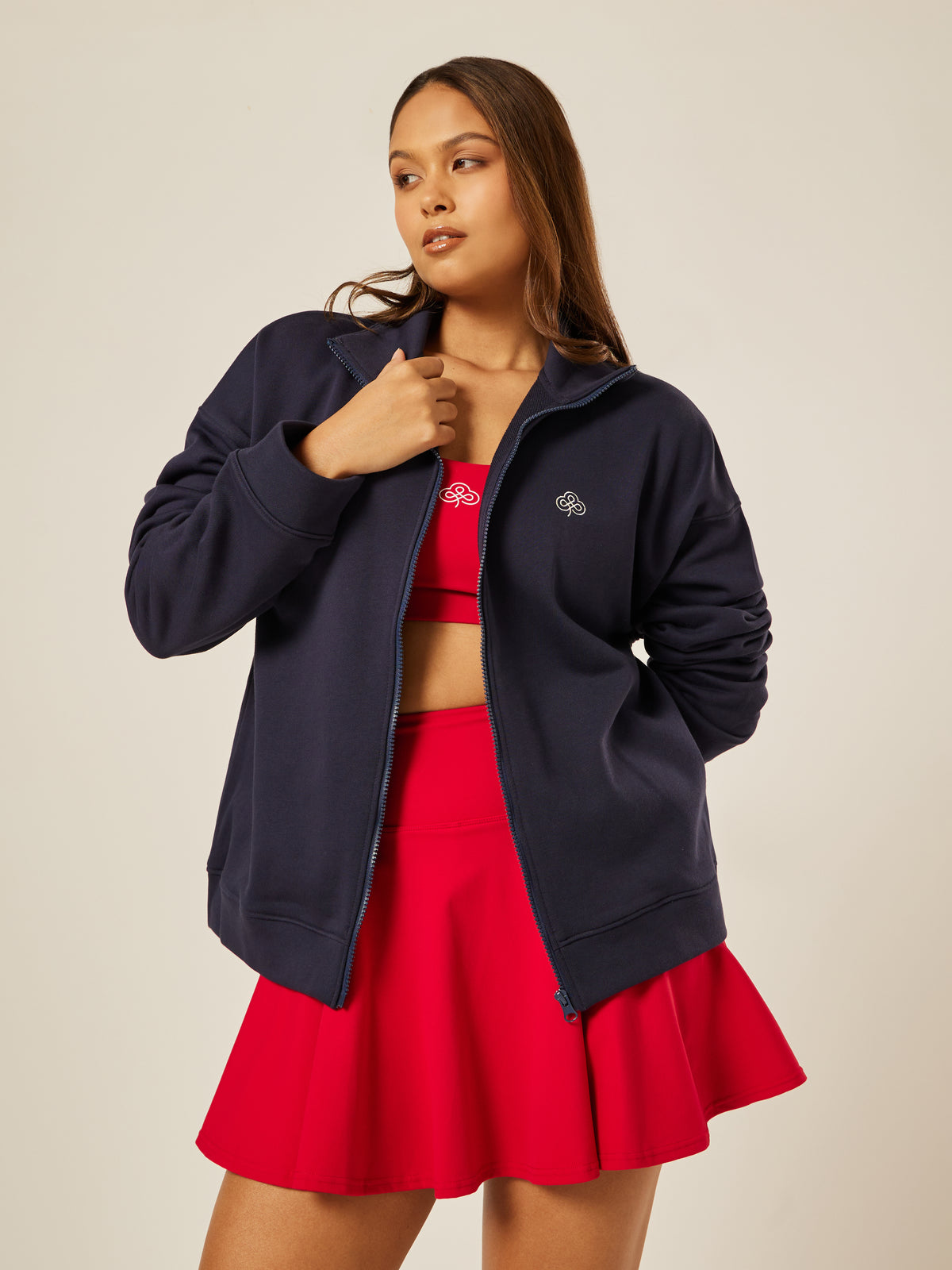Varsity Athletica Full-Zip Sweatshirt - Midnight | Beathletica Activewear