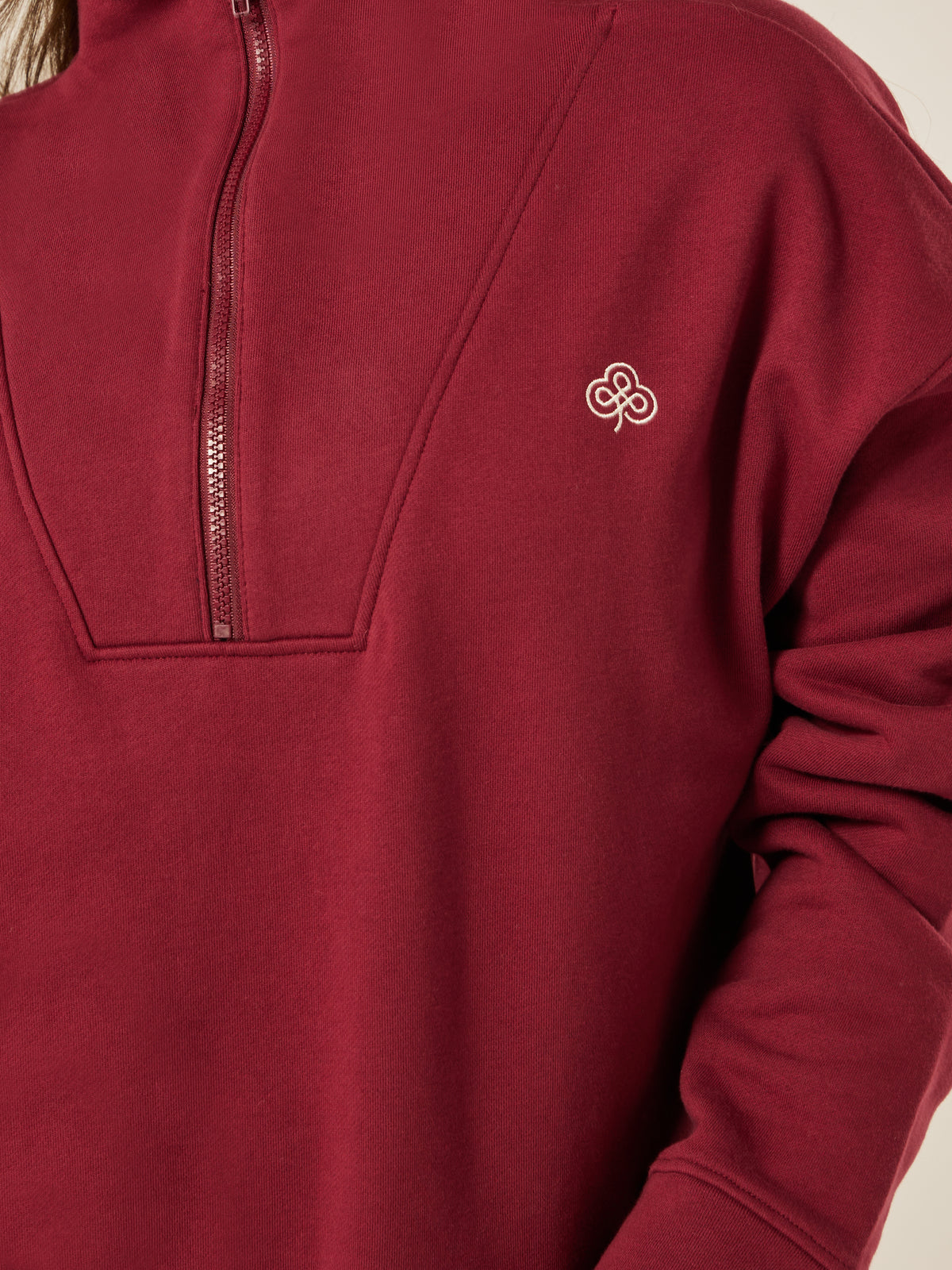 Varsity Athletica Quarter-Zip Sweatshirt - Garnet | Beathletica Activewear