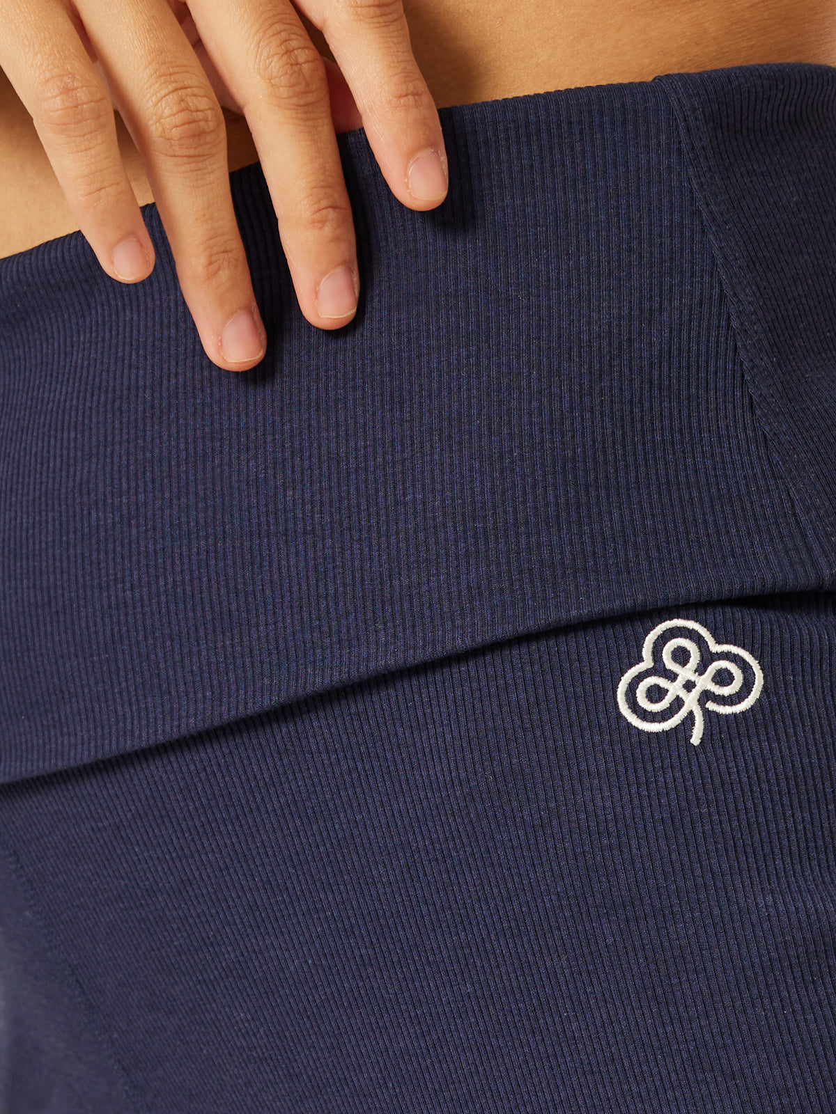 Essential Everyday Foldover Flare Pants - Midnight | Beathletica Activewear