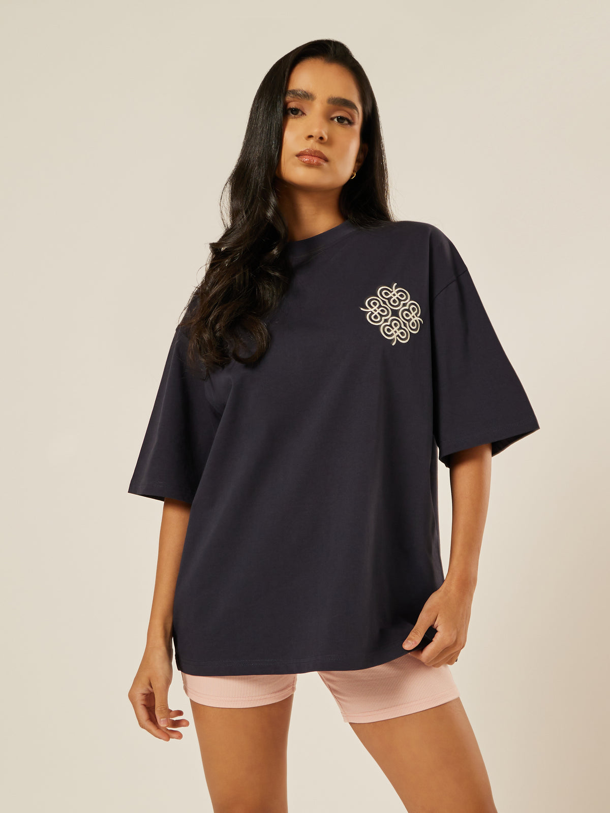 Be The Ace Oversized Tee - Midnight | Beathletica Activewear