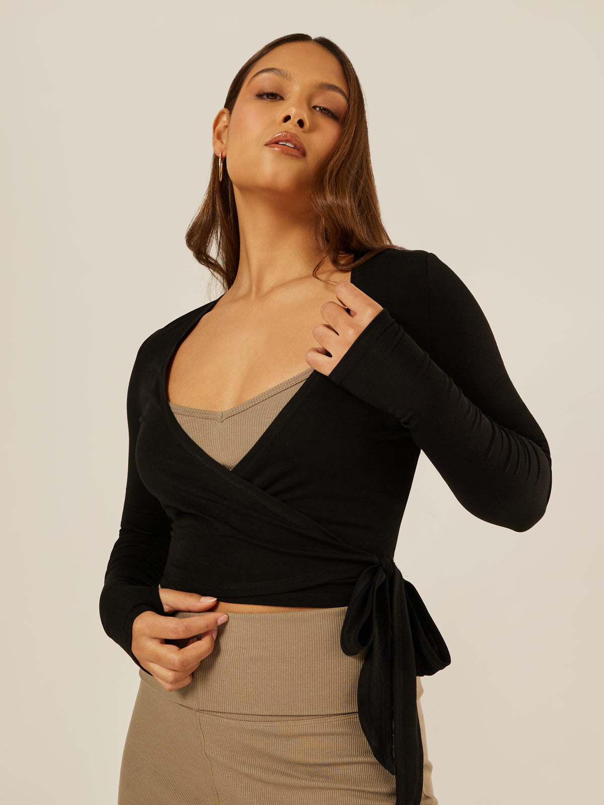 The Ultimate Ballet Wrap-Top - Black | Beathletica Activewear