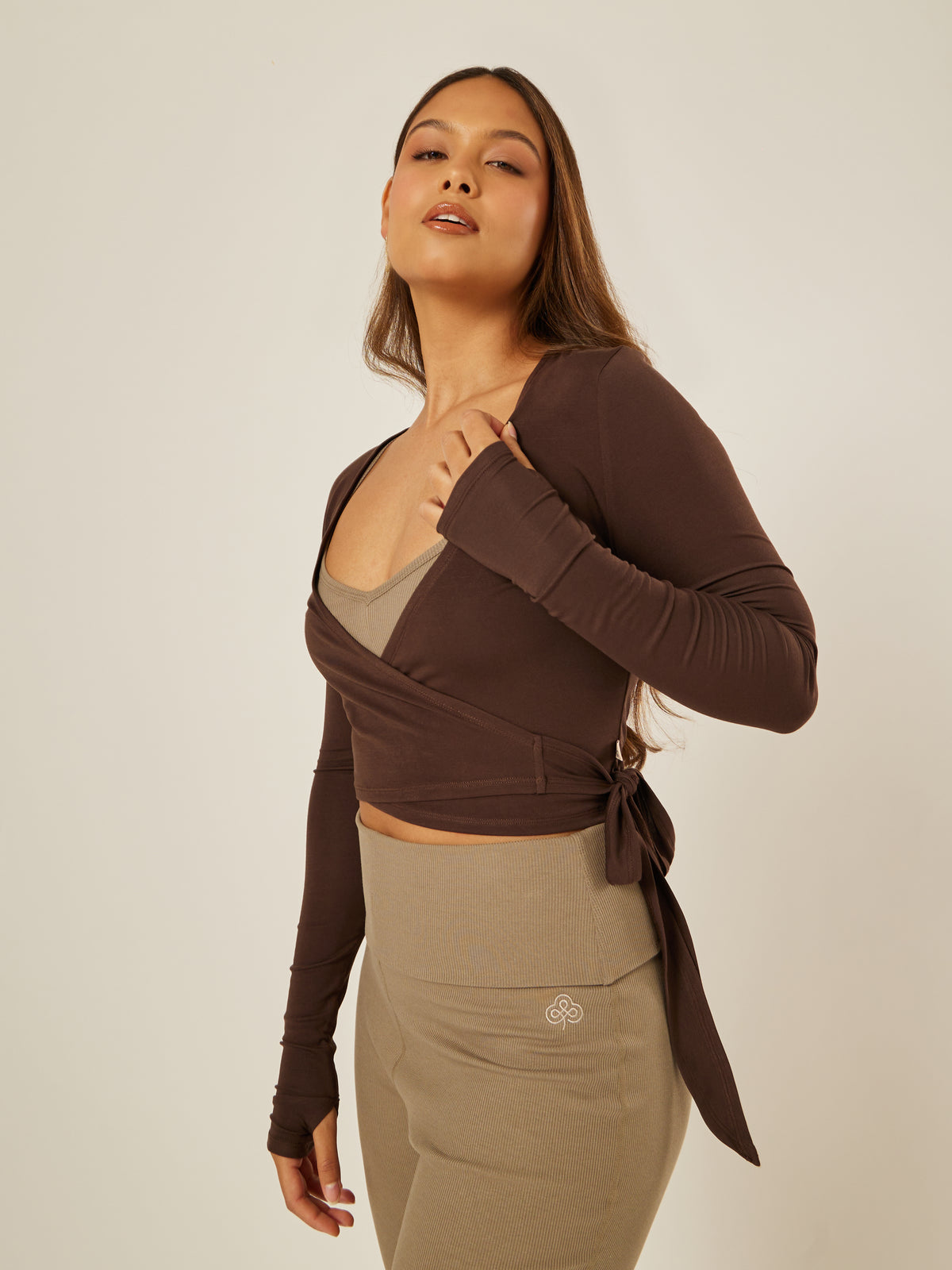 The Ultimate Ballet Wrap-Top - Coffee Bean | Beathletica Activewear
