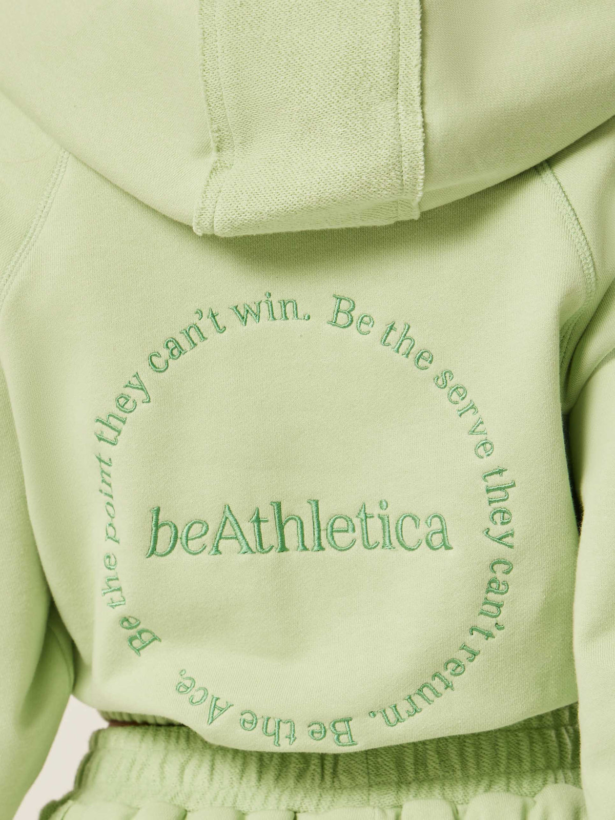 Be the Moment Cropped Hoodie - Matcha | Beathletica Activewear