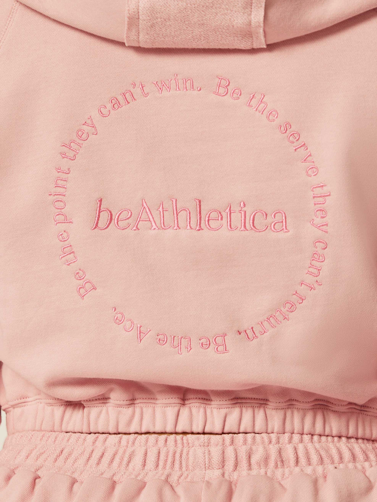 Be the Moment Cropped Hoodie - Blush | Beathletica Activewear