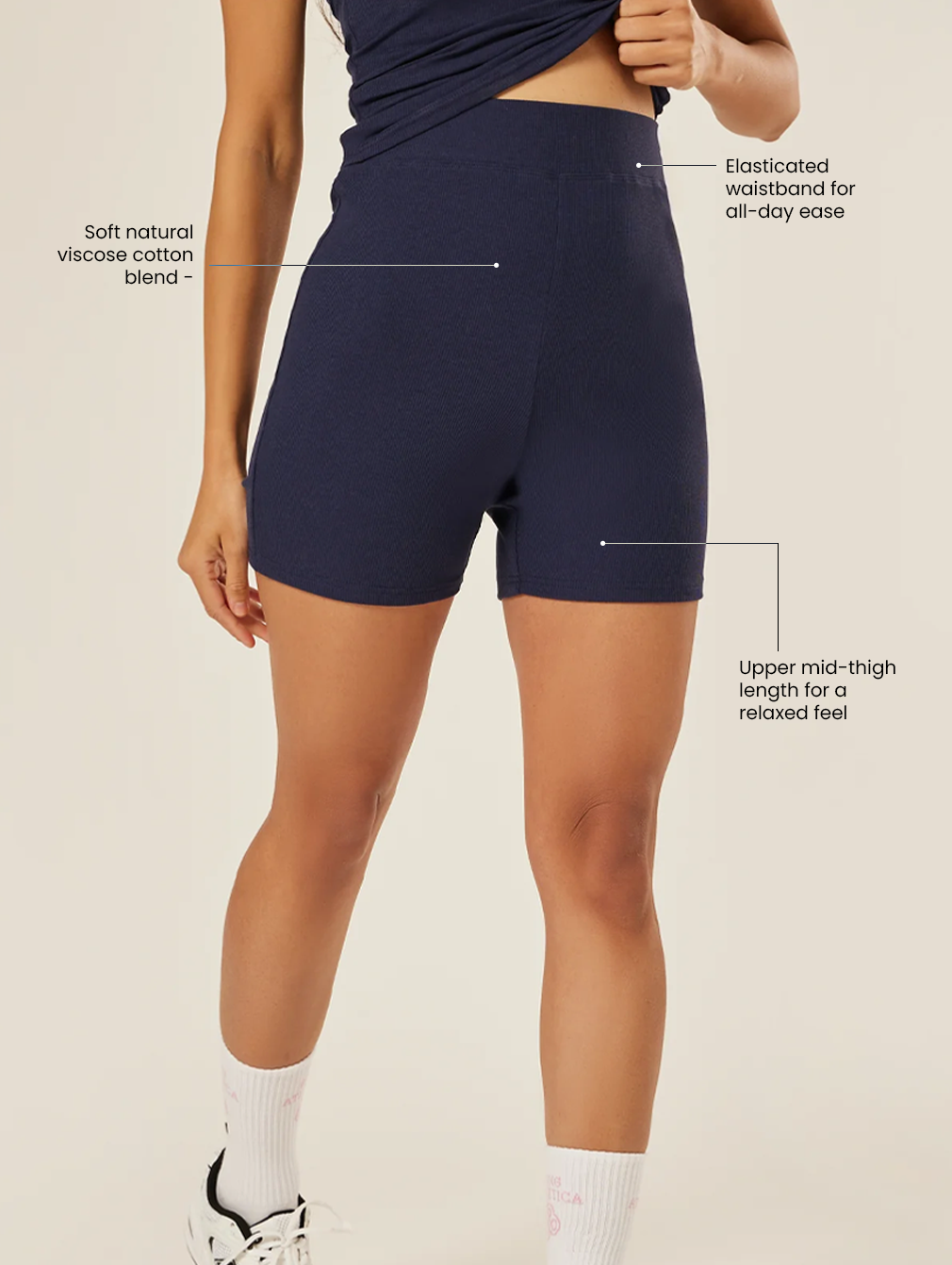 Essential Everyday Lounge Shorts - Midnight | Beathletica Activewear