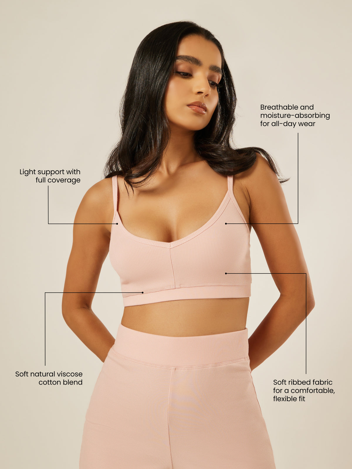 Essential Everyday Lounge Bra - Milkshake | Beathletica Activewear