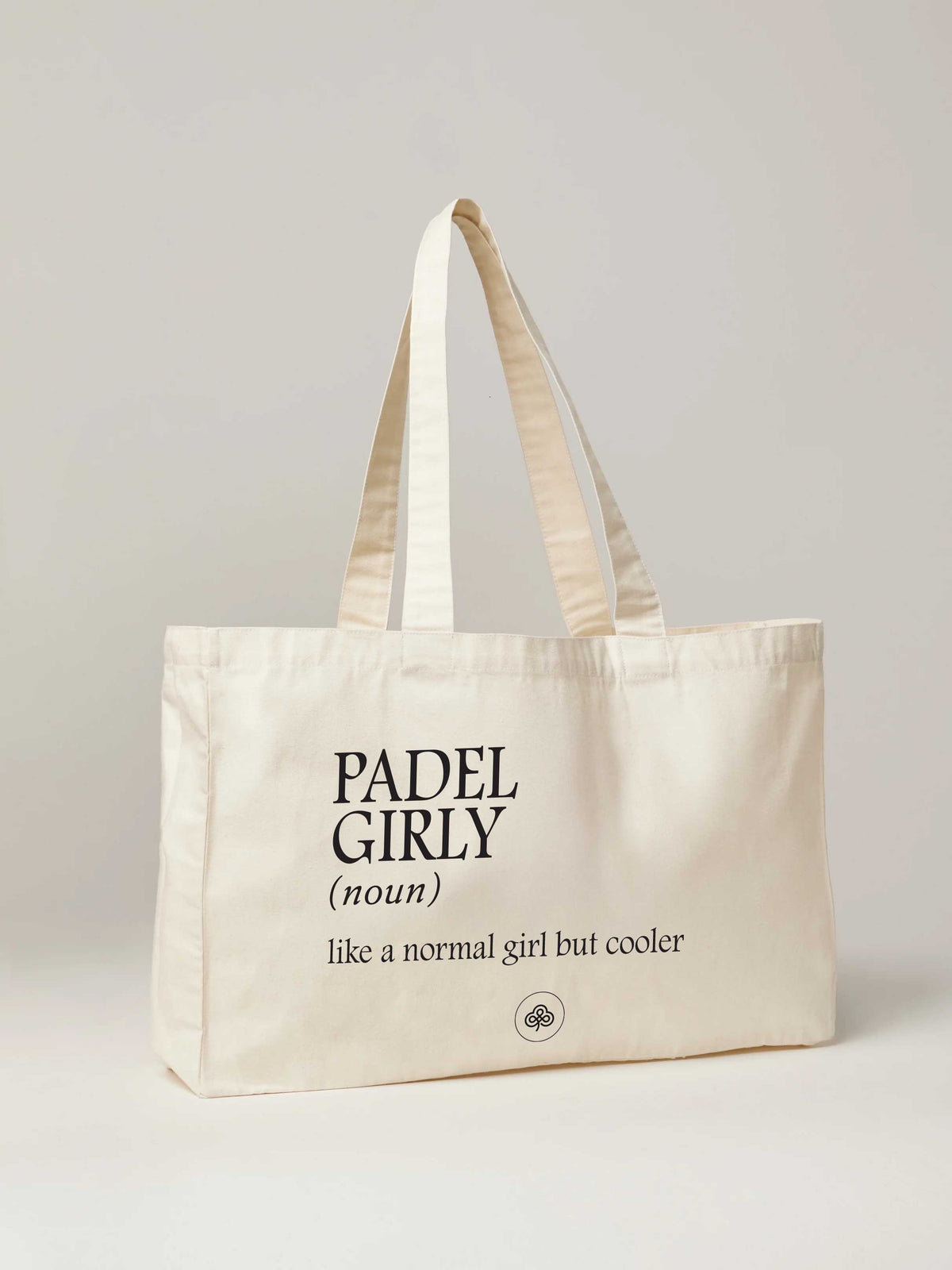 The Padel Girly Oversize Statement Tote - Off-White | Beathletica Activewear