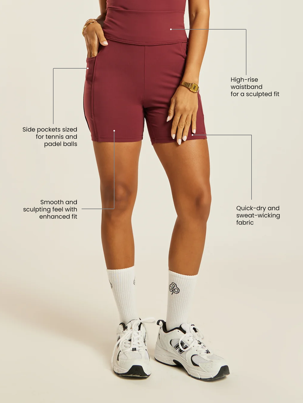 Be 180 Cycling Shorts - Bordeaux | Beathletica Activewear