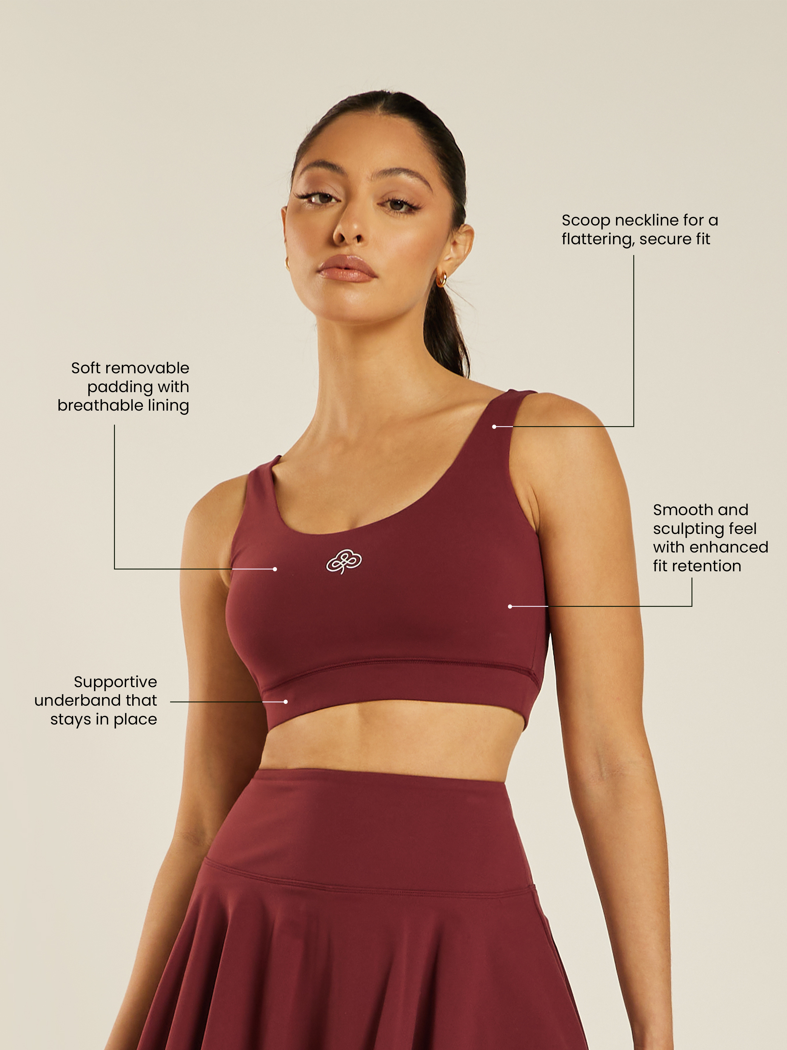 Be 180 Sports Bra - Bordeaux