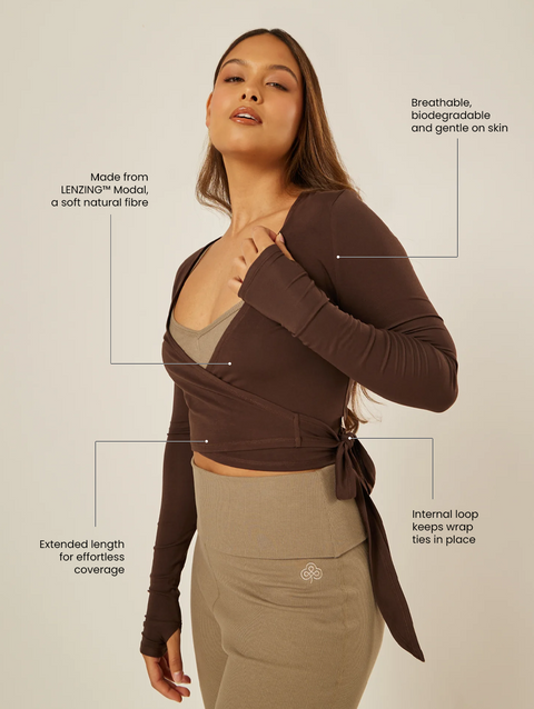 The Ultimate Ballet Wrap-Top - Coffee Bean