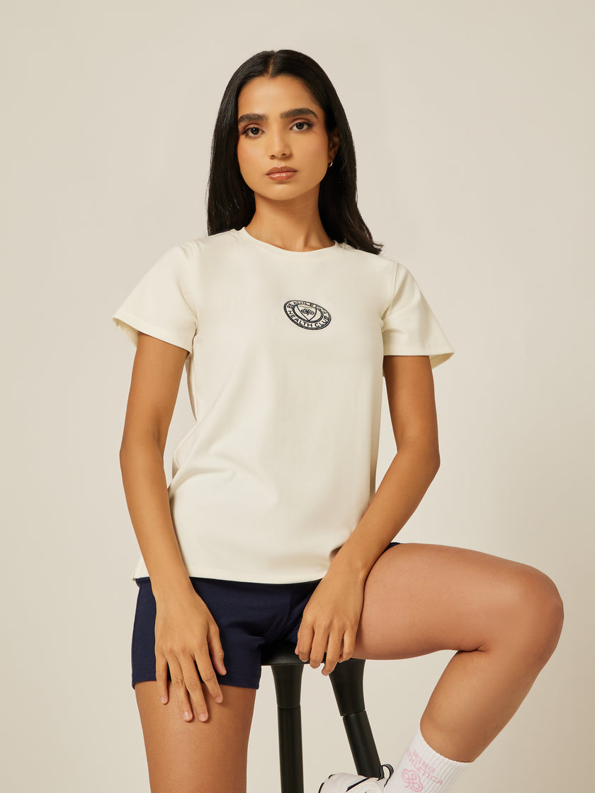 Be Athletica Health Club Tee - Off-White