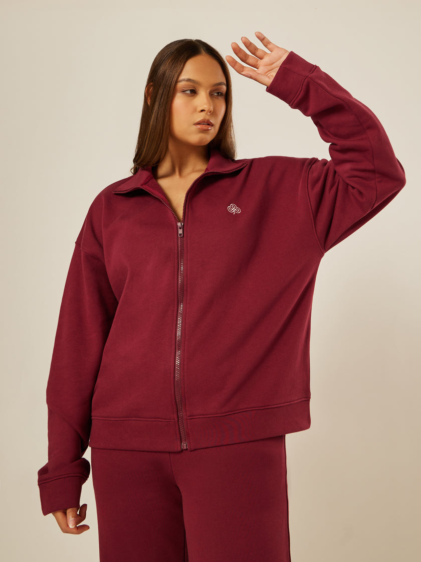 Varsity Athletica Full-Zip Sweatshirt - Garnet