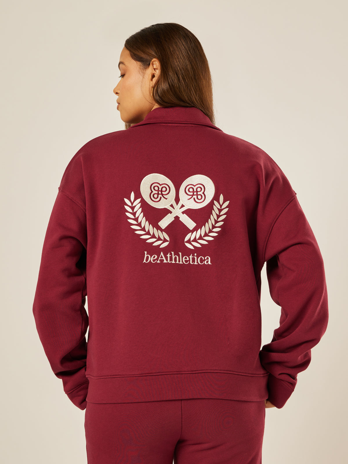 Varsity Athletica Full-Zip Sweatshirt - Garnet | Beathletica Activewear