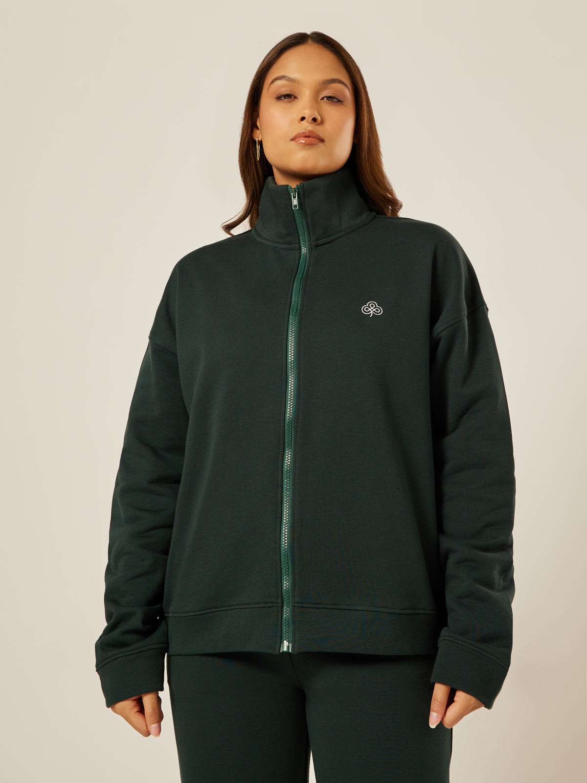 Varsity Athletica Full-Zip Sweatshirt - Moss | Beathletica Activewear