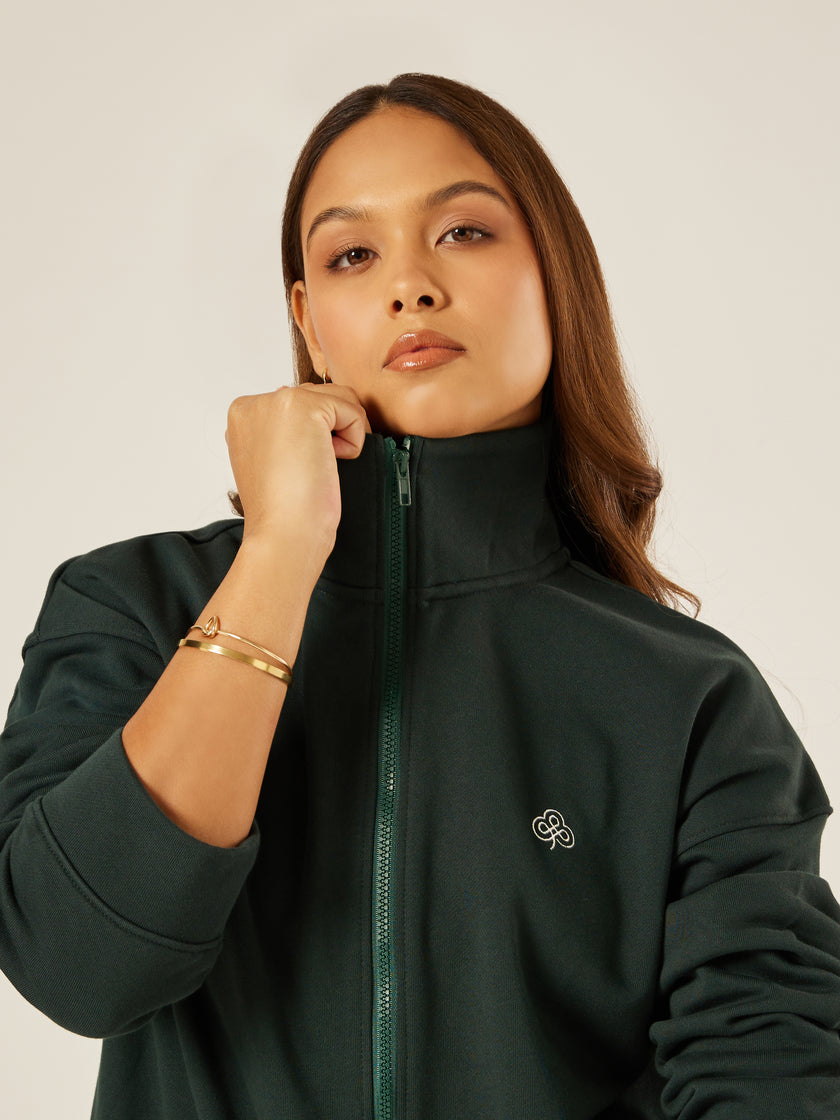 Varsity Athletica Full-Zip Sweatshirt - Moss