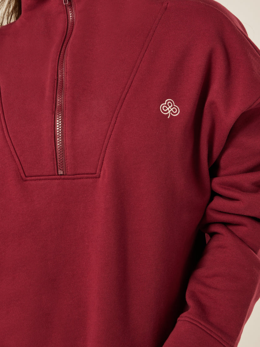 Varsity Athletica Quarter-Zip Sweatshirt - Garnet