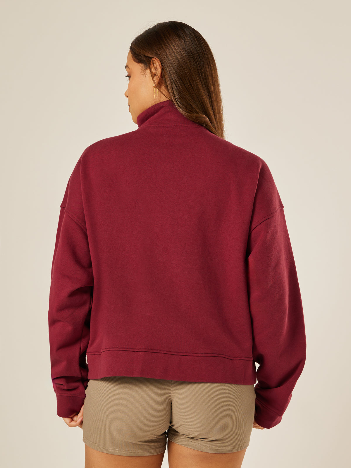 Varsity Athletica Quarter-Zip Sweatshirt - Garnet | Beathletica Activewear