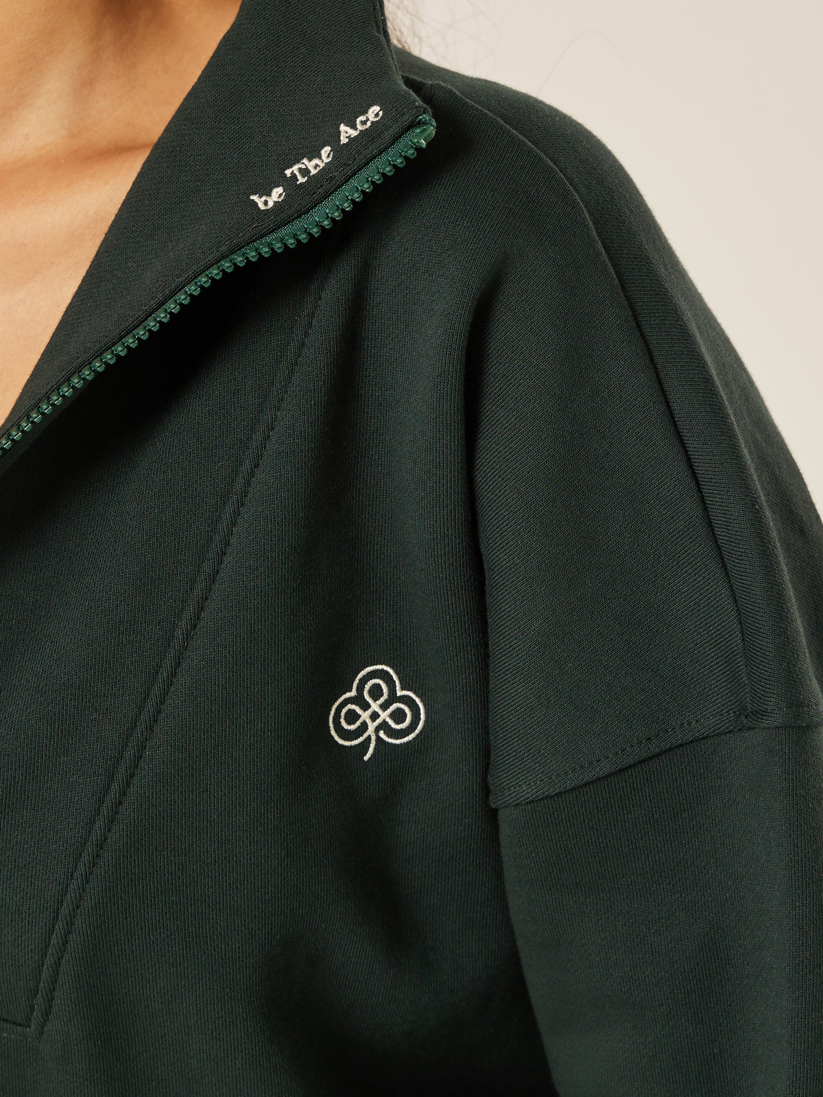 Varsity Athletica Quarter-Zip Sweatshirt - Moss | Beathletica Activewear