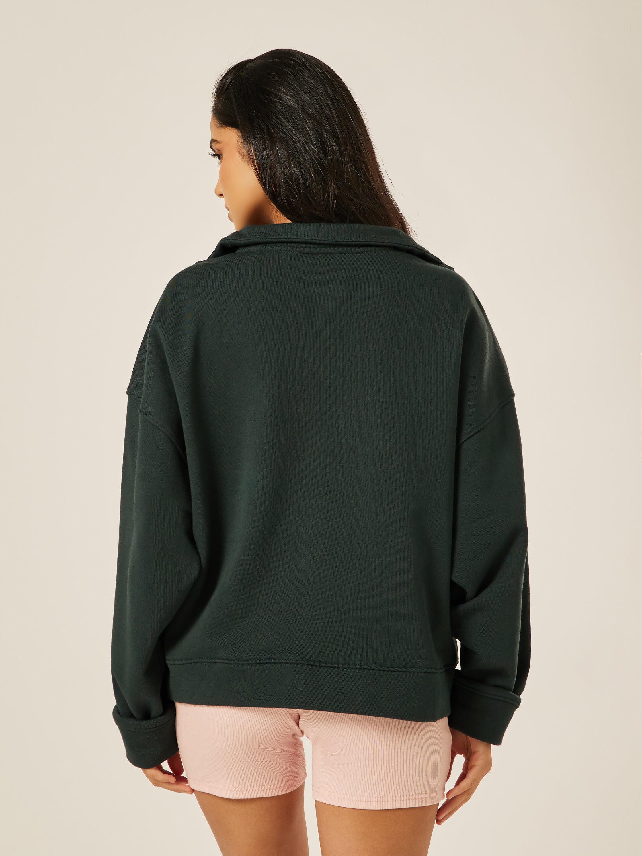 Varsity Athletica Quarter-Zip Sweatshirt - Moss