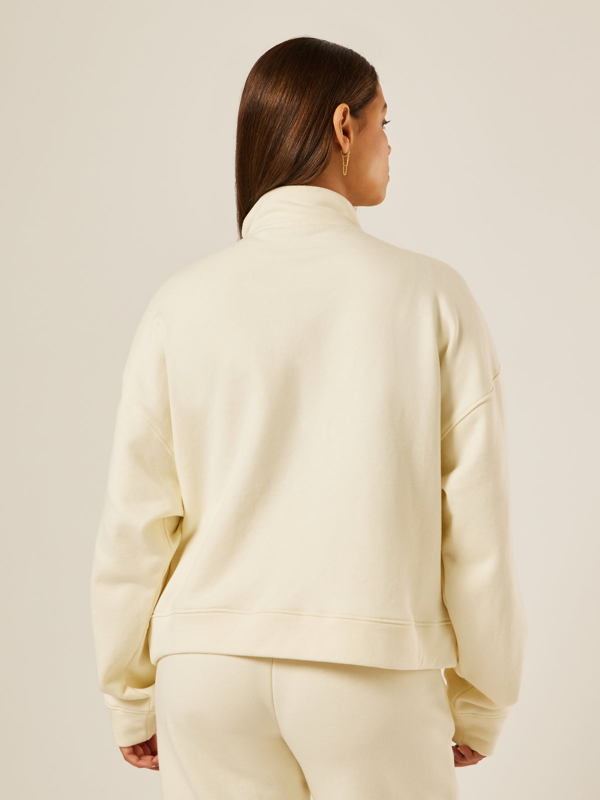 Varsity Athletica Quarter-Zip Sweatshirt - Off-White | Beathletica Activewear