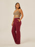 Varsity Athletica Wide-Leg Pants - Garnet