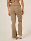 Essential Everyday Foldover Flare Pants - Stone