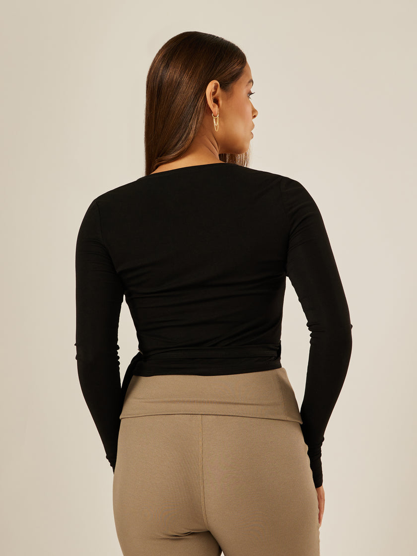 The Ultimate Ballet Wrap-Top - Black