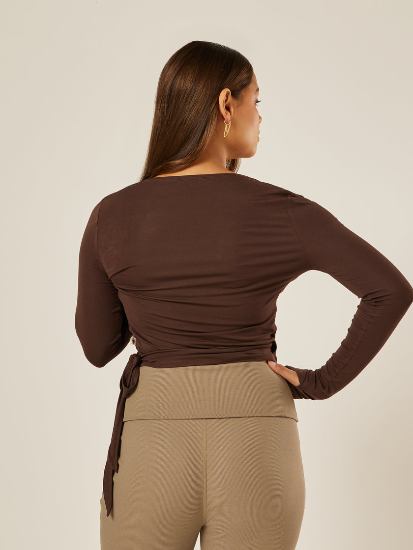 The Ultimate Ballet Wrap-Top - Coffee Bean