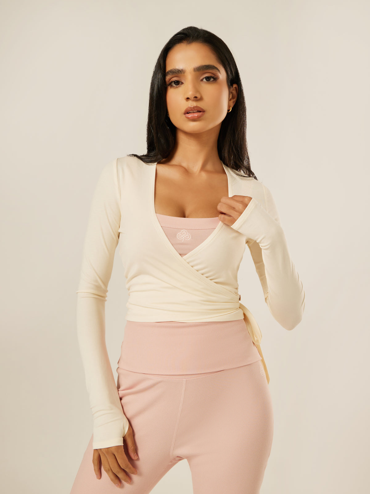 The Ultimate Ballet Wrap-Top - Ecru | Beathletica Activewear