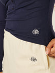 Essential Long-Sleeve Henley Top - Midnight