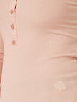 Essential Long-Sleeve Henley Top - Milkshake