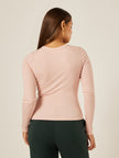 Essential Long-Sleeve Henley Top - Milkshake