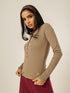 Essential Long-Sleeve Henley Top - Stone