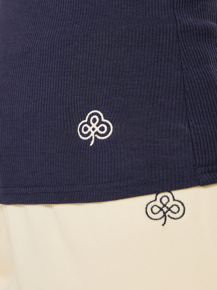 Essential Everyday Henley Tank Top  - Midnight