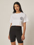 Be Athletica Cotton Cropped Tee - Off White