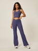Stretch Wrap-Waist Flared Leggings