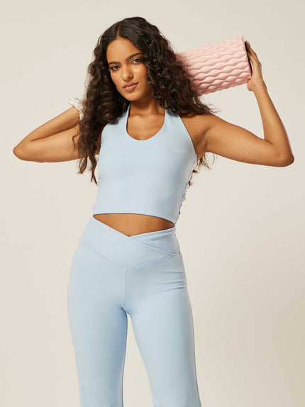 Core Halter Neck Tank Top - Bluebell