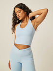 Core Halter Neck Tank Top - Bluebell