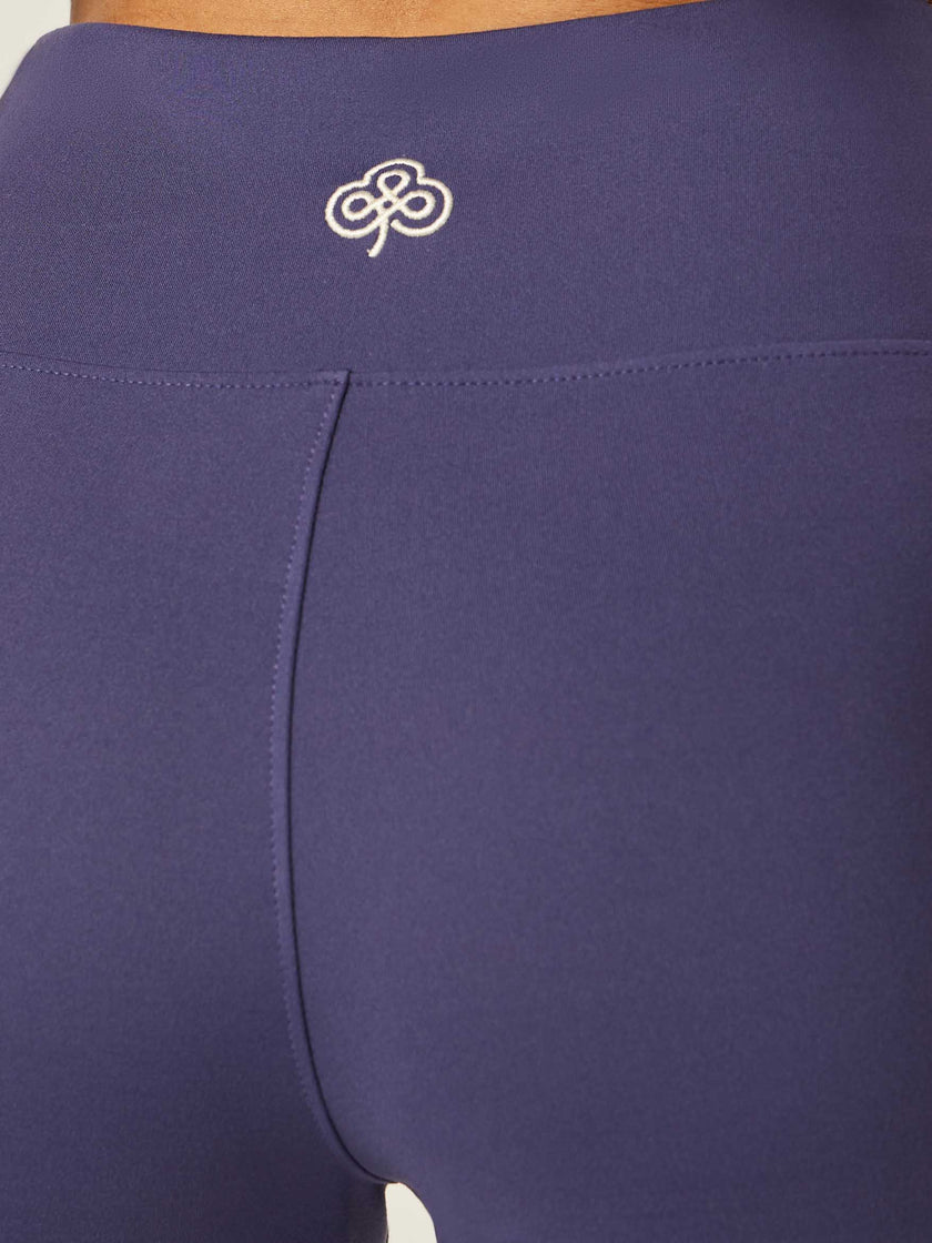 Stretch Wrap-Waist Flared Leggings - Patriot Blue