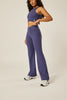 Stretch Wrap-Waist Flared Leggings