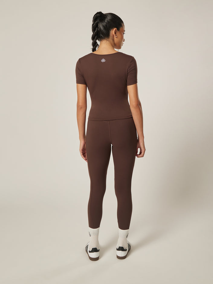 Core Flexibility Leggings, Coffee Bean