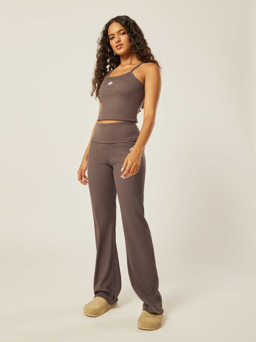 Elevate Essential Everyday Foldover Flare - Dark Grey