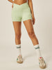 Stretch Wrap-Waist Mini Shorts