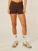 Stretch Wrap-Waist Mini Shorts