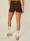 Stretch Wrap-Waist Mini Shorts