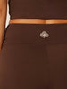 Stretch Wrap-Waist Mini Shorts - Coffee Bean
