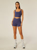 Stretch Wrap-Waist Mini Shorts