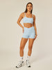 Stretch Wrap-Waist Mini Shorts