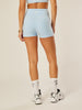Stretch Wrap-Waist Mini Shorts
